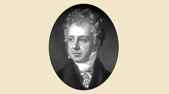 Schwarz-weiß Portrait Georg von Reichenbach